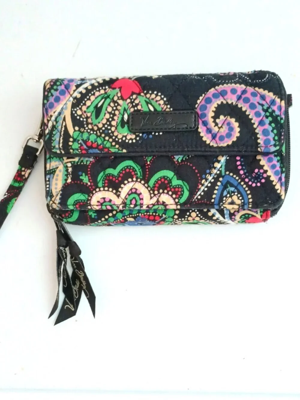 Vera Bradley Peacock Garden Wristlet